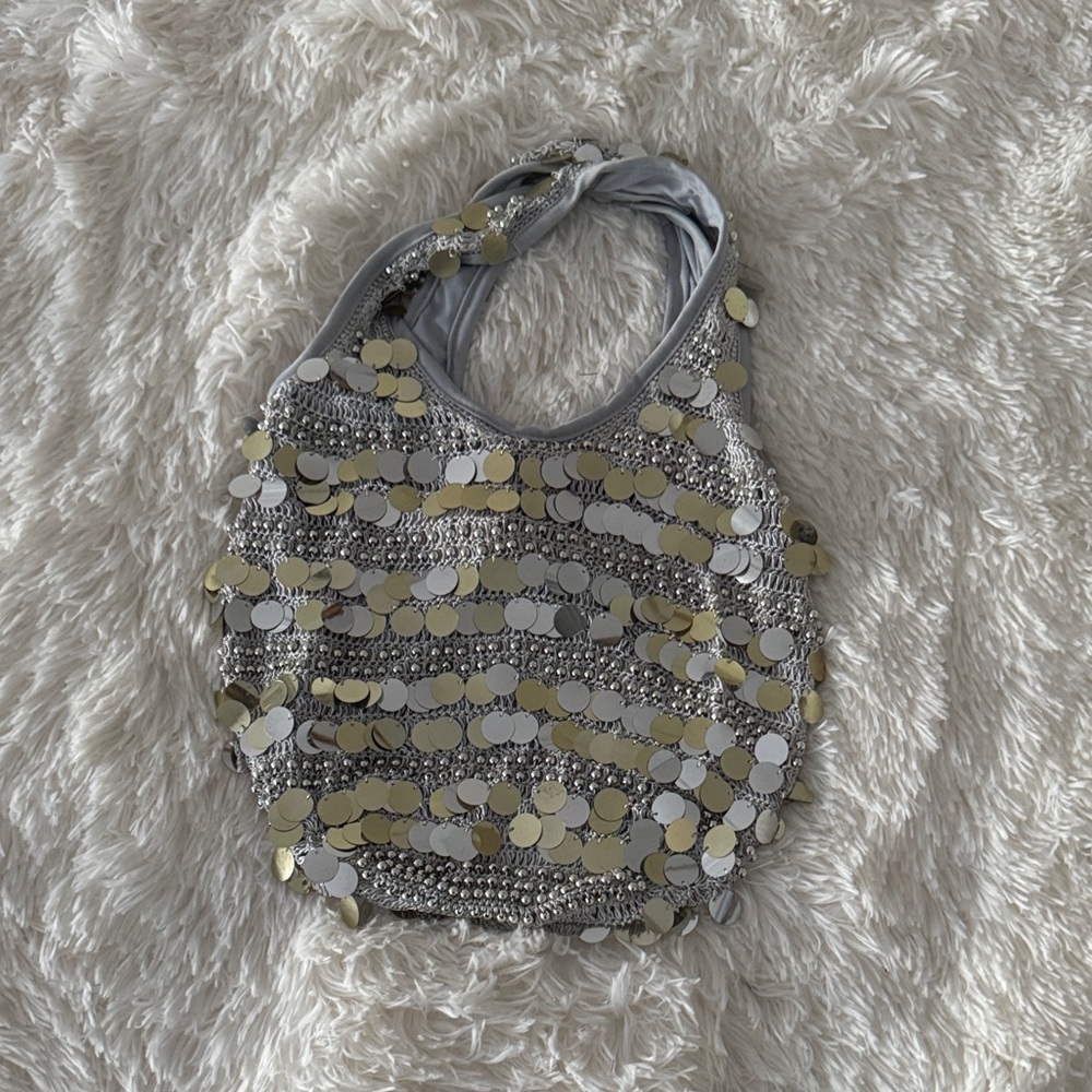 Silver and Gold Sequin Women's Bag